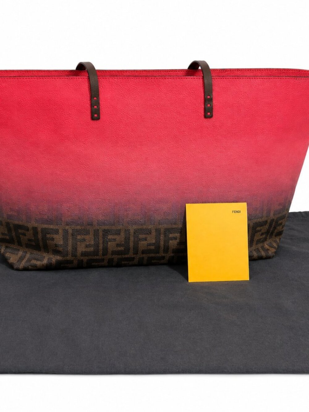 Large FENDI FF Zucca Ombré Pink Tote